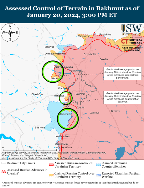 
Войска РФ, вероятно, продвинулись восточнее Купянска: карты боев ISW 