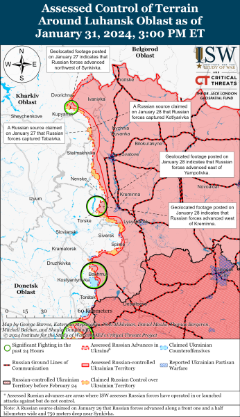
ВСУ ведут позиционные бои к юго-западу от Донецка: карты ISW 