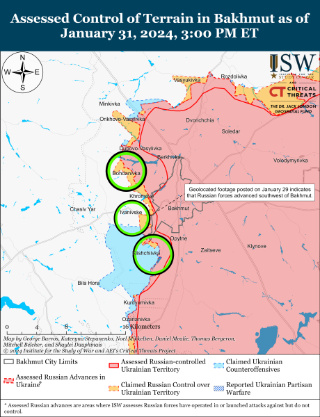 
ВСУ ведут позиционные бои к юго-западу от Донецка: карты ISW 