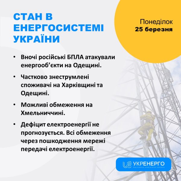 Энергетики работают над созданием резервных схем электроснабжения в Харькове
Энергетики работают над созданием резервных схем электроснабжения в Харькове