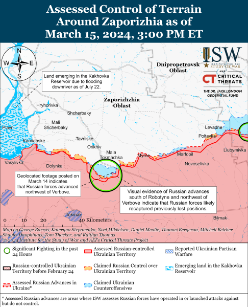 ВСУ оттеснили россиян с позиций на Бахмутском направлении: карты ISW
ВСУ оттеснили россиян с позиций на Бахмутском направлении: карты ISW