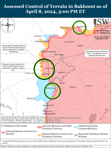 ISW фиксирует продвижение россиян на нескольких направлениях фронта: карты боев
ISW фиксирует продвижение россиян на нескольких направлениях фронта: карты боев
