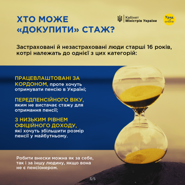 
Украинцы могут "купить" страховой стаж для получения пенсии: как это сделать 