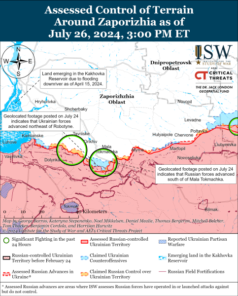 
Россияне, вероятно, захватили два села в Донецкой области: карты ISW 