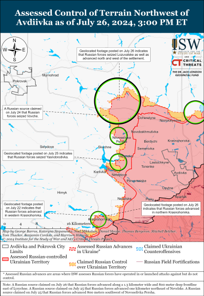 
Россияне, вероятно, захватили два села в Донецкой области: карты ISW 