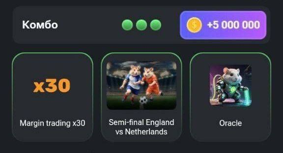 Три новые комбо-карты от Hamster Kombat для 10-11 июля