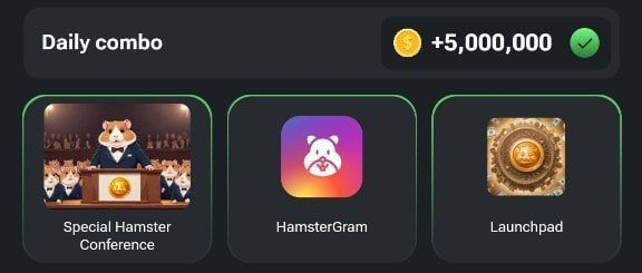 Комбо-карты для сокровищ от Hamster Kombat для 12-13 июля