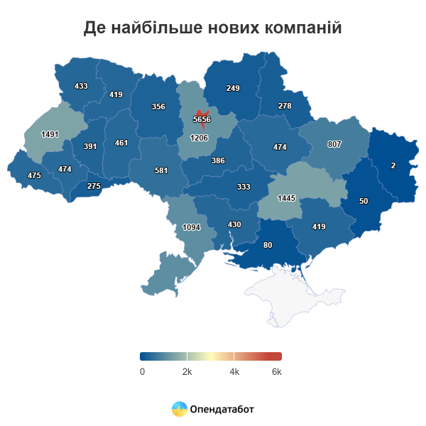 С начала года в Украине открылось более 18 тысяч новых компаний
С начала года в Украине открылось более 18 тысяч новых компаний