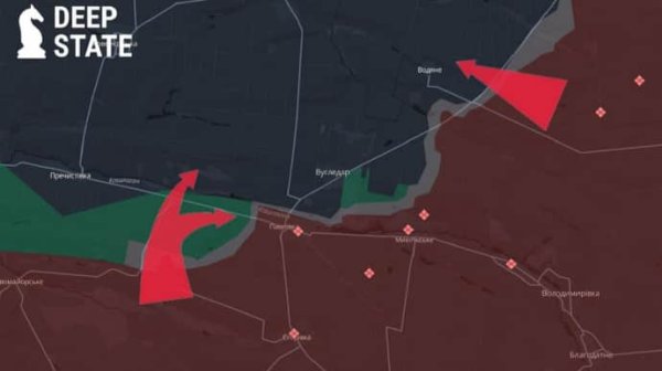 Deep State: Россияне пытаются взять в кольцо Угледар в Донецкой области Deep State: Россияне пытаются взять в кольцо Угледар в Донецкой области
