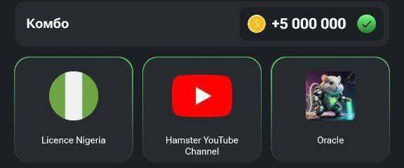 Вышли комбо-карты от Hamster Kombat для 20 августа