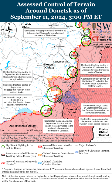 Россияне, вероятно, захватили два села на Покровском направлении: карты ISW
Россияне, вероятно, захватили два села на Покровском направлении: карты ISW
