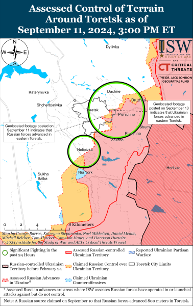Россияне, вероятно, захватили два села на Покровском направлении: карты ISW
Россияне, вероятно, захватили два села на Покровском направлении: карты ISW