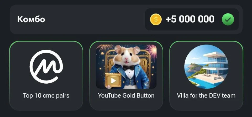 Як збільшити дохід за допомогою комбо-карток у Hamster Kombat 12-13 вересня