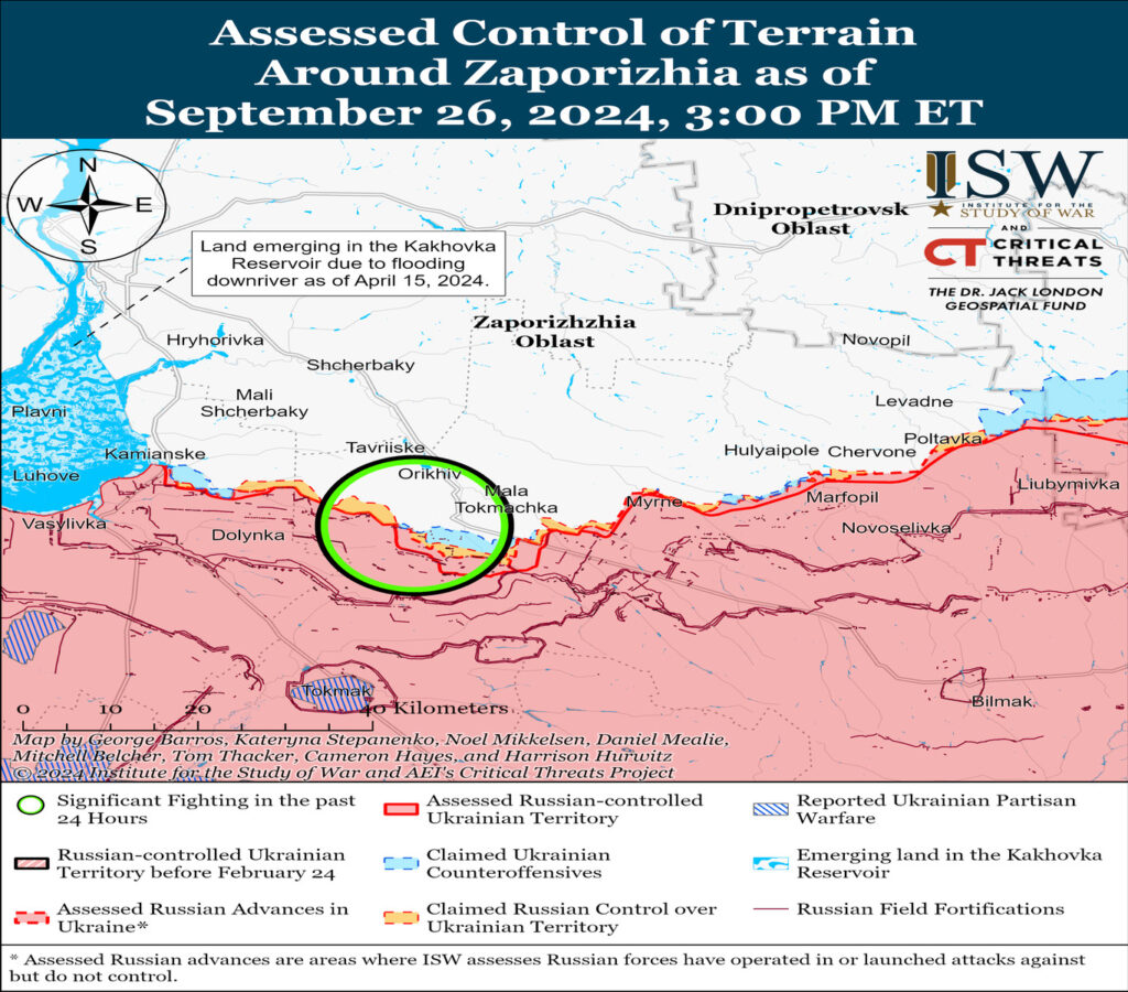 Новини з Запорізького фронту та аналіз ситуації від ISW Новини з Запорізького фронту та аналіз ситуації від ISW