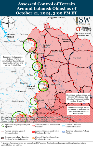 ВСУ продвинулись в Курской области, оккупанты – возле Кременной, Покровска и Курахово: карты ISW
ВСУ продвинулись в Курской области, оккупанты – возле Кременной, Покровска и Курахово: карты ISW