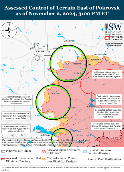 
В Украине россияне продвинулись только на одном направлении: карты ISW 