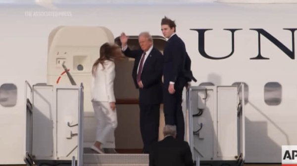 Трамп прибыл в Вашингтон перед инаугурацией Трамп прибыл в Вашингтон перед инаугурацией