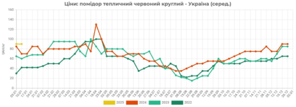 В Украине цены на тепличные помидоры выросли на 10%
В Украине цены на тепличные помидоры выросли на 10%