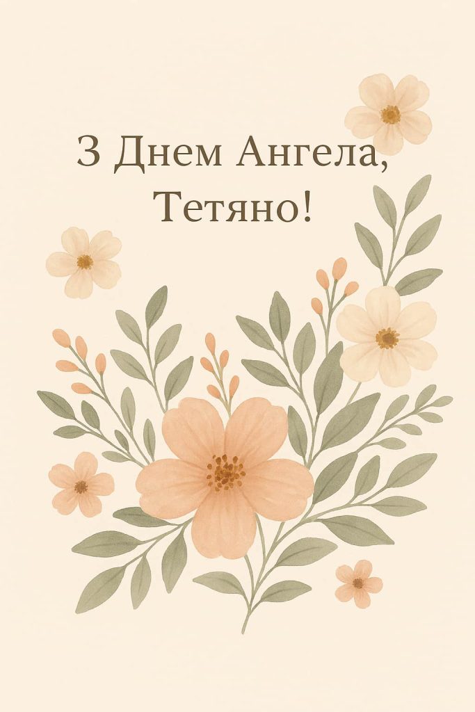 Дізнайтеся, коли святкують День ангела Тетяни 2025, та знайдіть гарні привітання у віршах, прозі та листівках для іменинниці Дізнайтеся, коли святкують День ангела Тетяни 2025, та знайдіть гарні привітання у віршах, прозі та листівках для іменинниці