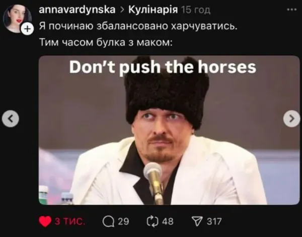 Don’t push the horses: фраза Усика стала мемом