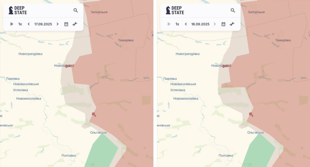 Просування військ РФ у Донецькій та Запорізькій областях – дані Deep State