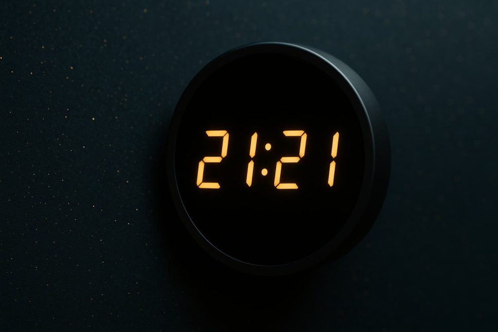 21:21 на годиннику – що означає це число Дізнайтеся значення 21:21 на годиннику у нумерології, духовному світі та особистому житті. Час 21:21 відкриває глибокі послання Всесвіту