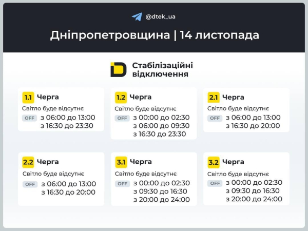 У пʼятницю українцям продовжать вимикати світло: хто сидітиме у темряві