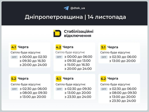 У пʼятницю українцям продовжать вимикати світло: хто сидітиме у темряві