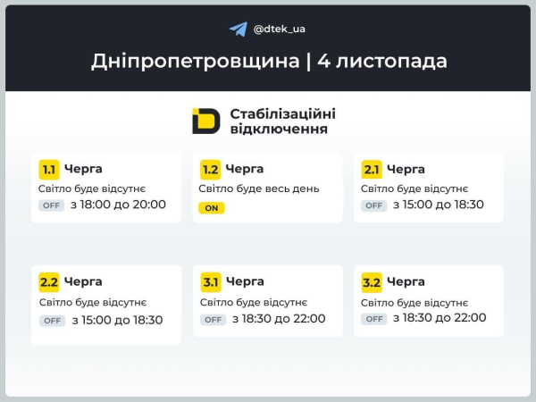 В Україні змінили графіки відключення світла: коли не буде електроенергії 4 листопада