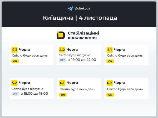 В Україні змінили графіки відключення світла: коли не буде електроенергії 4 листопада