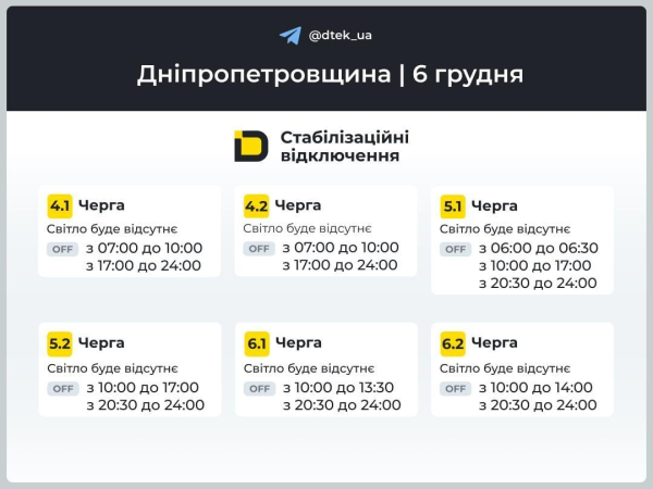 В Україні терміново змінили графіки відключень на 6 грудня: коли не буде світла
