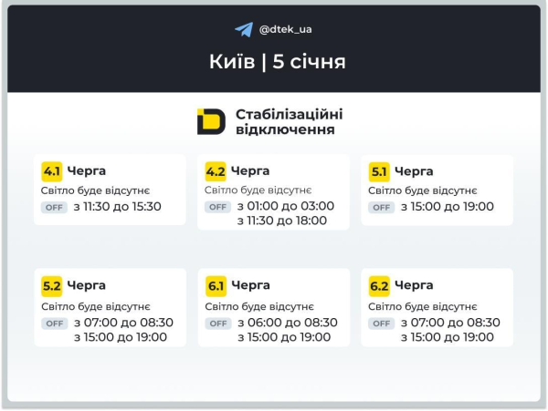 У Києві та області оновили графіки відключень: де світла стало менше
