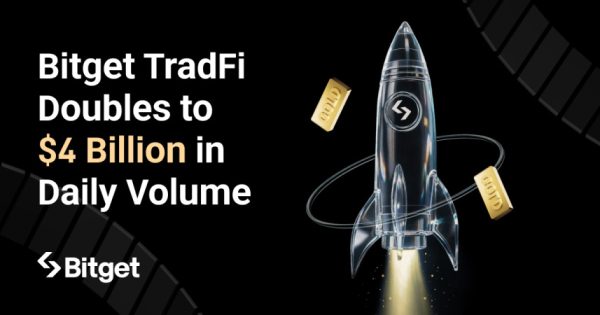 Bitget TradFi удваивает дневной объем торгов до $4 млрд, сигнализируя о стремительном выходе криптотрейдеров на глобальные рынки