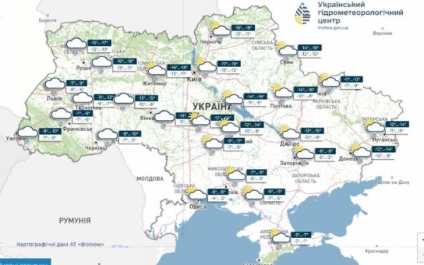 У понеділок на заході України та Вінниччині очікують сніг