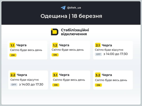 Графіки відключень світла в Україні повернулися: коли не буде електроенергії сьогодні