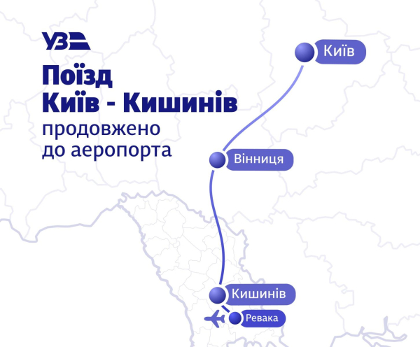 Укрзализныця запускает тестовый рейс в аэропорт Кишинева