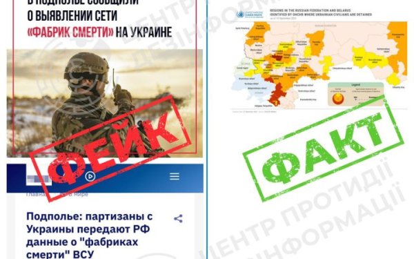 ЦПД: роспропаганда поширює брехню про нібито існування в Україні “фабрик смерті”