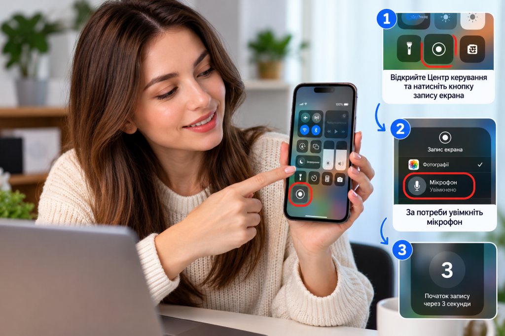 Як зробити запис екрана на iPhone: інструкція з налаштуванням