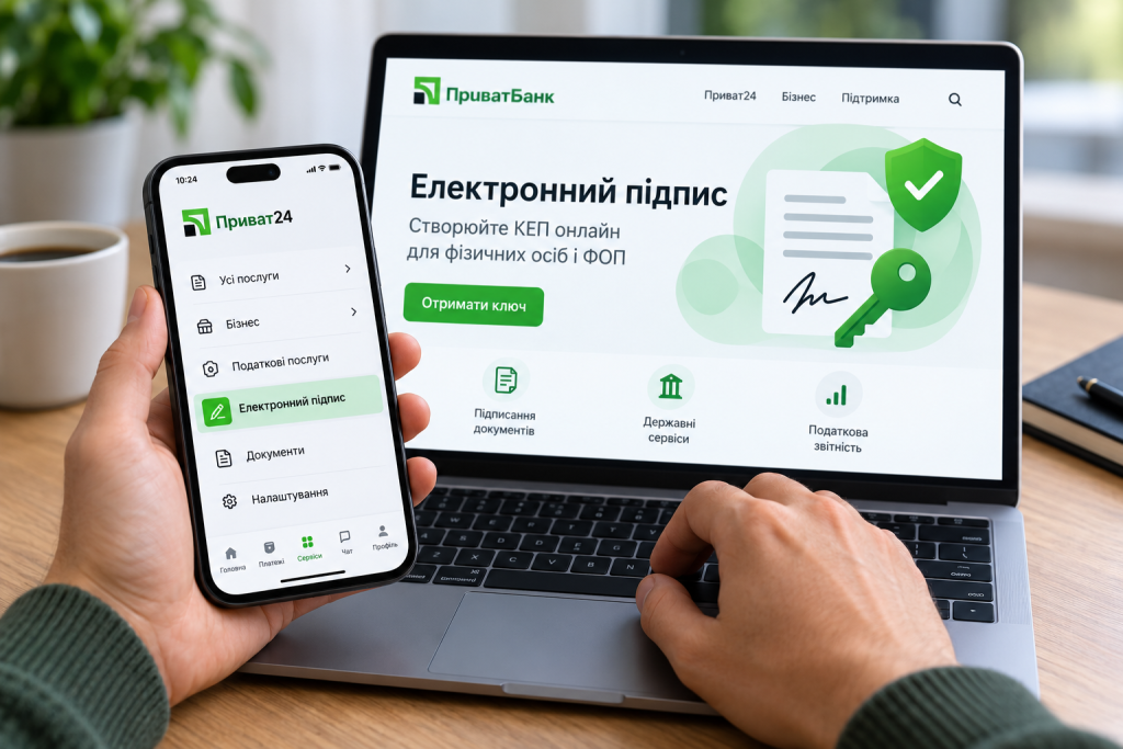 Як зробити ключ в Приват24: інструкція для фізосіб і ФОП