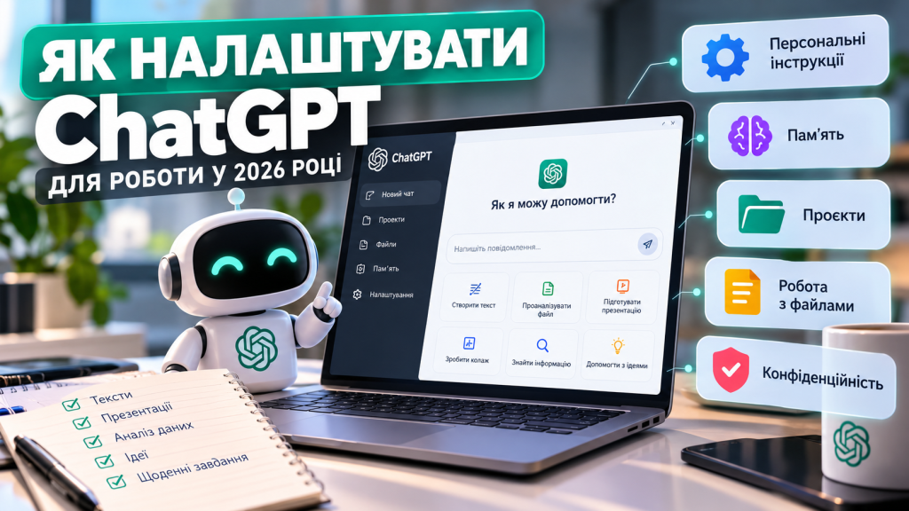 Як налаштувати ChatGPT для ефективної роботи у 2026