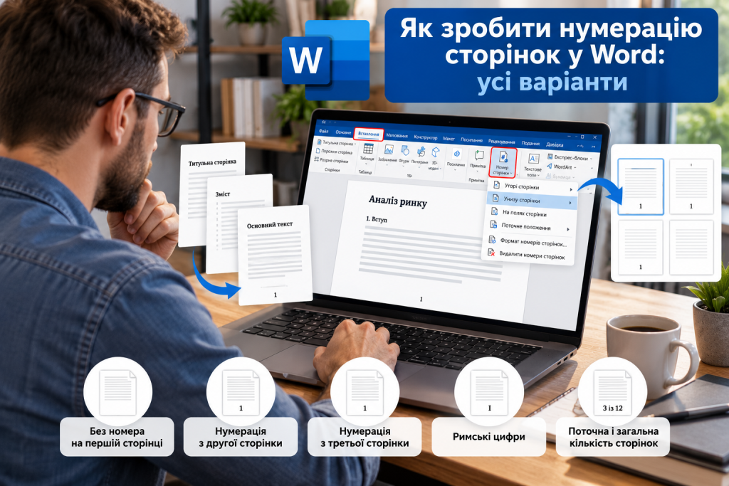 Як зробити нумерацію сторінок у Word: всі варіанти