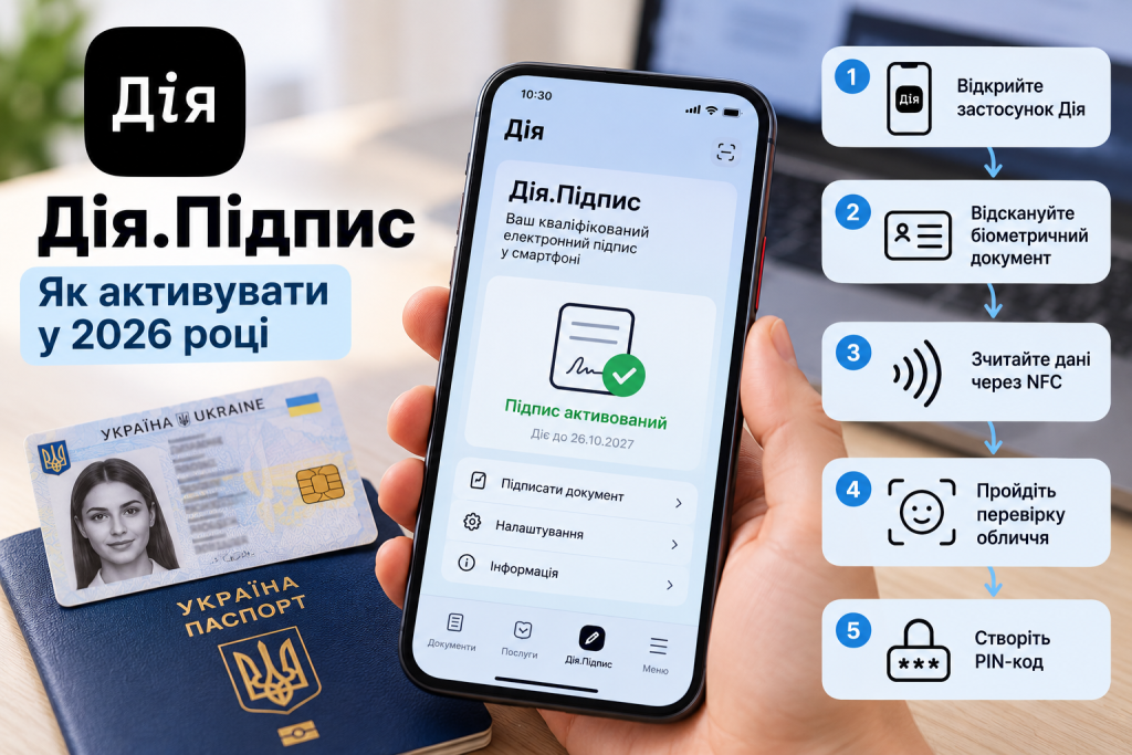 Як зробити Дія Підпис: активація мобільного КЕП
