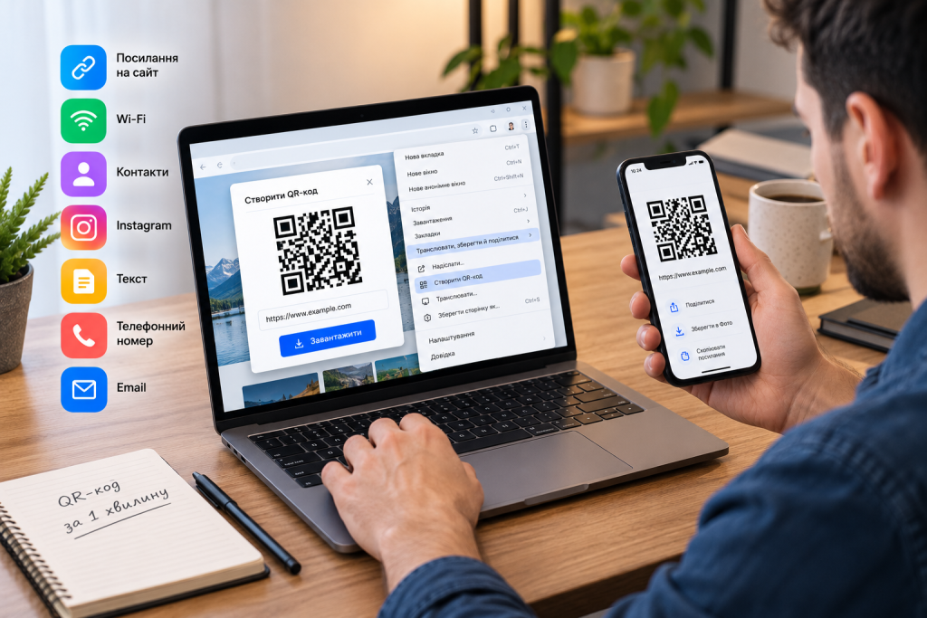 Як зробити куар код на телефоні і ПК: інструкція Як зробити куар код на телефоні і ПК: інструкція