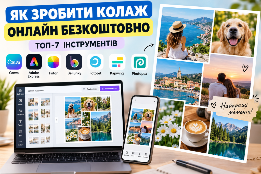Як зробити колаж онлайн безкоштовно: топ-7 інструментів