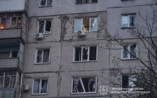 Внаслідок атаки росіян по Запоріжжю пошкоджений житловий будинок