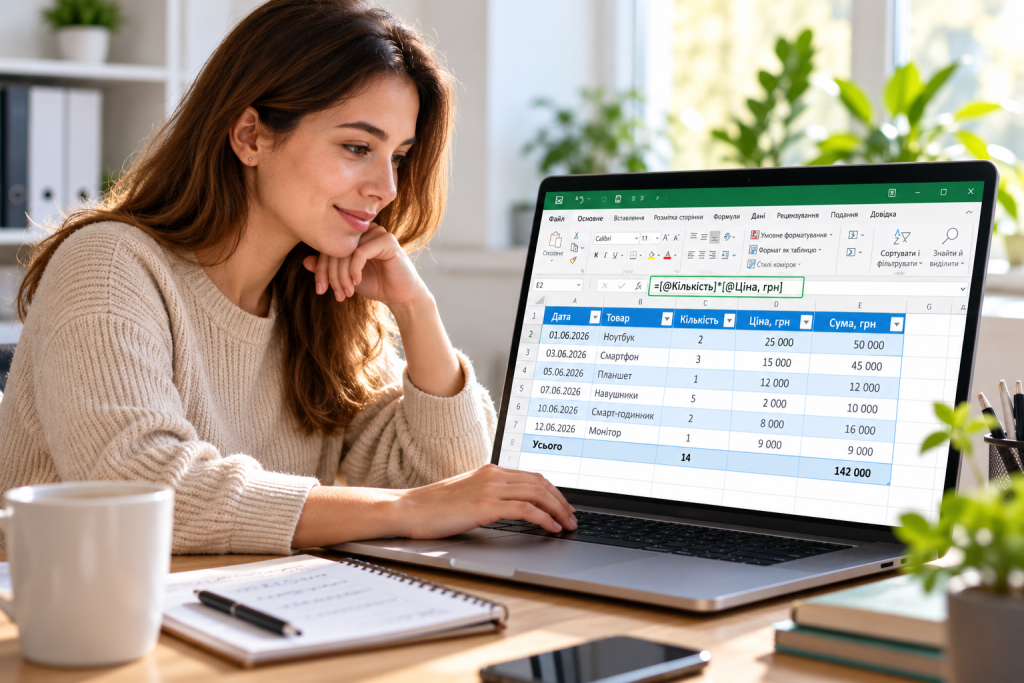 Як зробити таблицю в Excel: смарт-таблиця, фільтри, формули