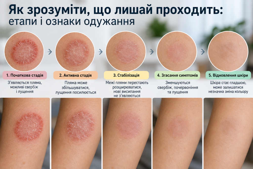 Як зрозуміти, що лишай проходить: етапи і ознаки одужання Як зрозуміти, що лишай проходить: етапи і ознаки одужання