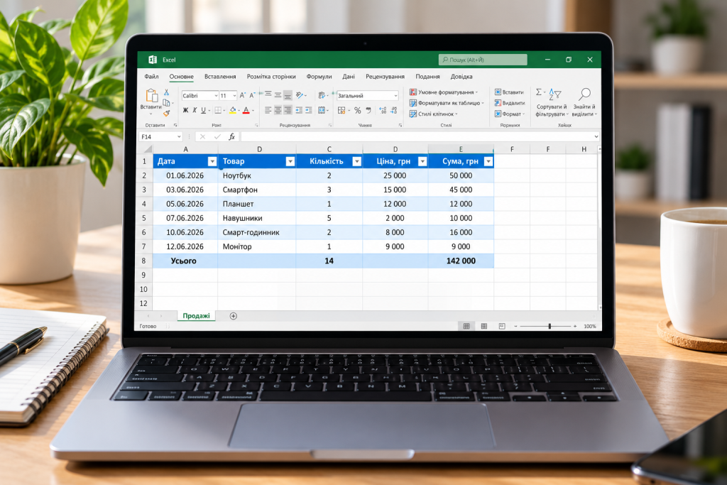 Як зробити таблицю в Excel: смарт-таблиця, фільтри, формули
