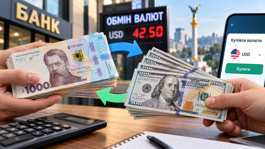 Як перевести гривню в долари вигідно у 2026