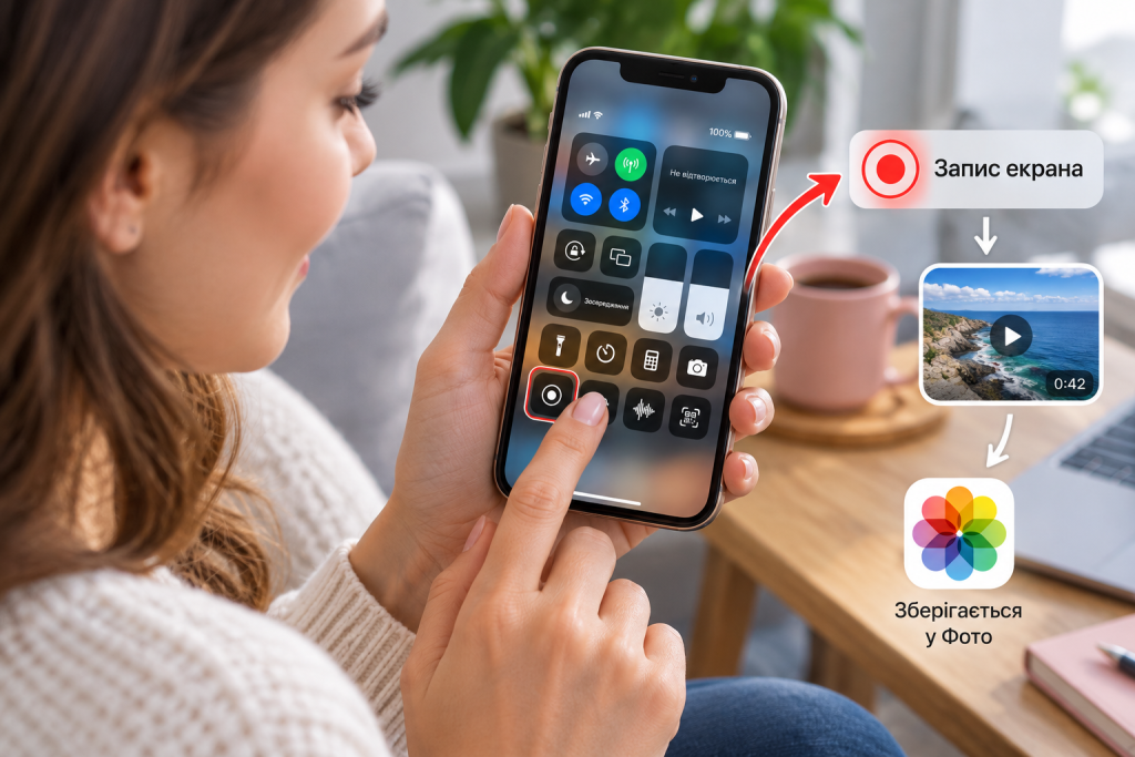 Як зробити запис екрана на iPhone: налаштування і збереження